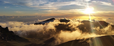 Haleakala is a huge shield volcano that encompasses most of Maui