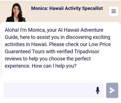 Monica Hawaii Travel Assistant